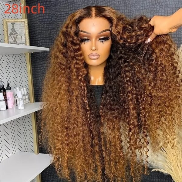 Small Volume Wound Tube Afro Long Curly Wig - Image 9