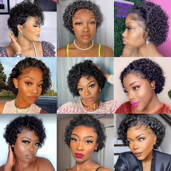 Brazilian Pixie Cut Wig Human Hair 13X1 Short Curly Lace Front Wigs Human Hair Short Curly Wigs For Black Women Human Hair - Image 3