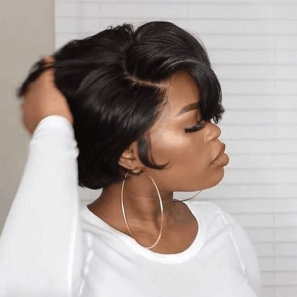 Short Bob Wig Lace Frontal Wigs For Black Women Human Hair - Image 2