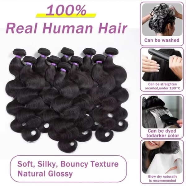 Piece Body Wave Human Hair Bundles - Image 3